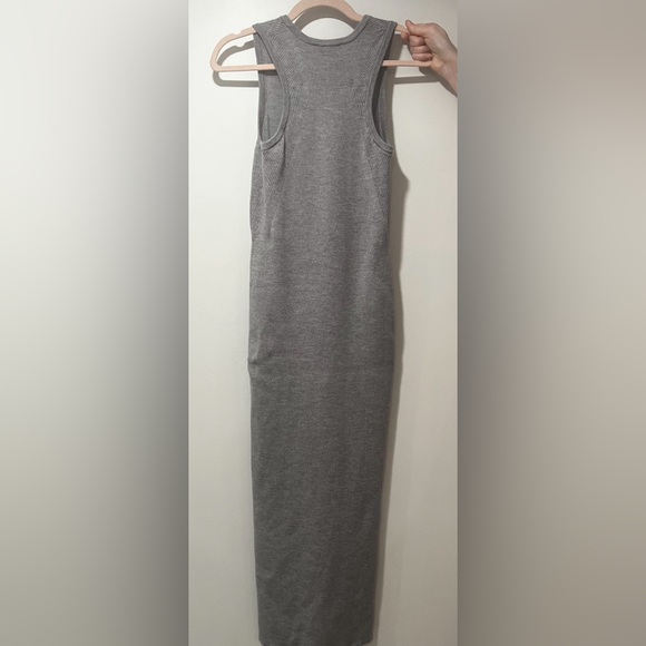 Athleta River Rib Sweater Tank Dress Merino Wool Blend Women’s S Tall Gray - Picture 4 of 13